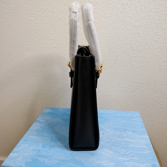 Bafelli Universe Cat Leather Mini Satchel Gold Zeus Emblem Luxury Bag - Picture 8 of 16